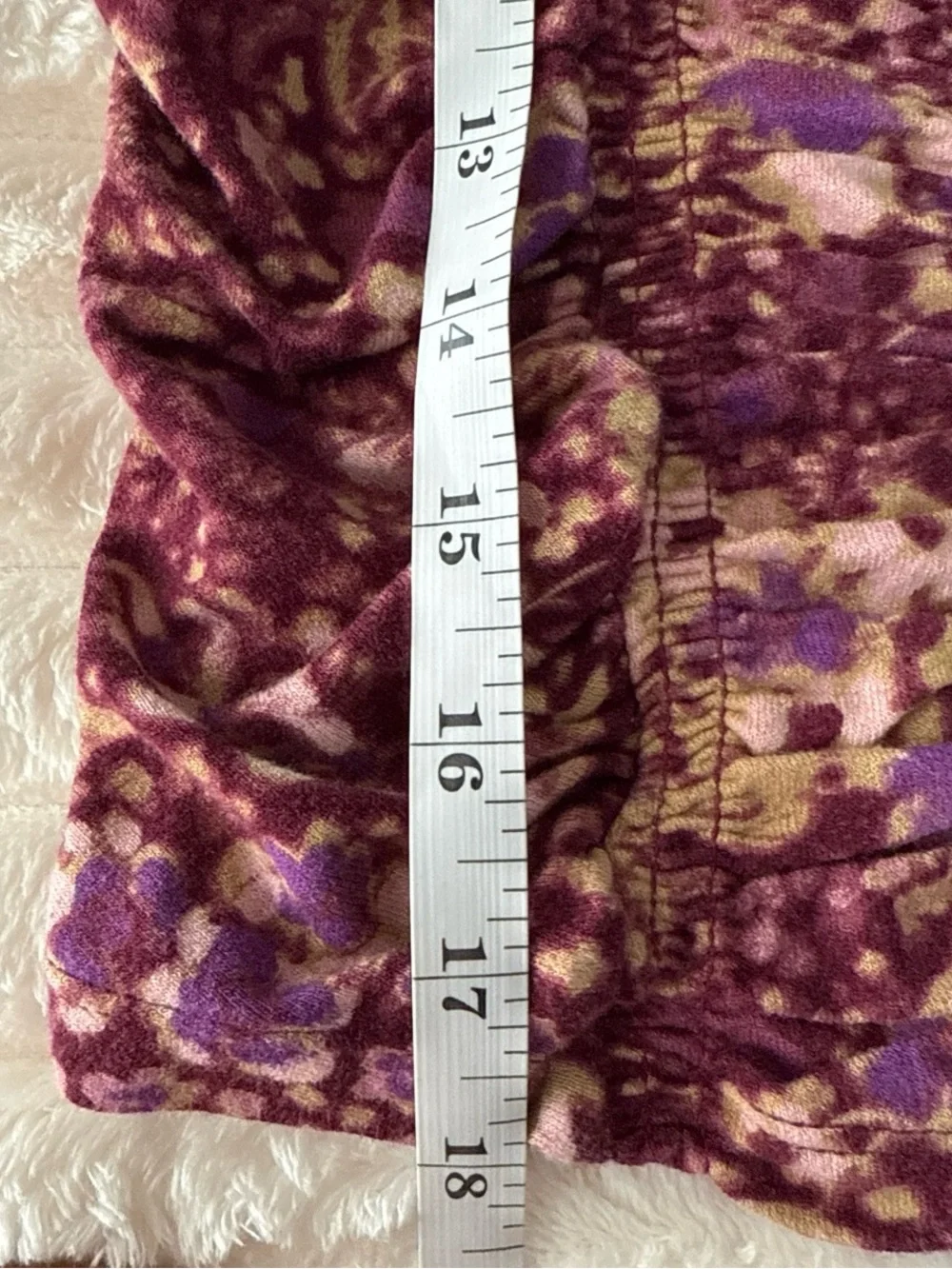 Free People Floral Ruched Corset Top Purple Cottagecore Fairy Grunge Size M